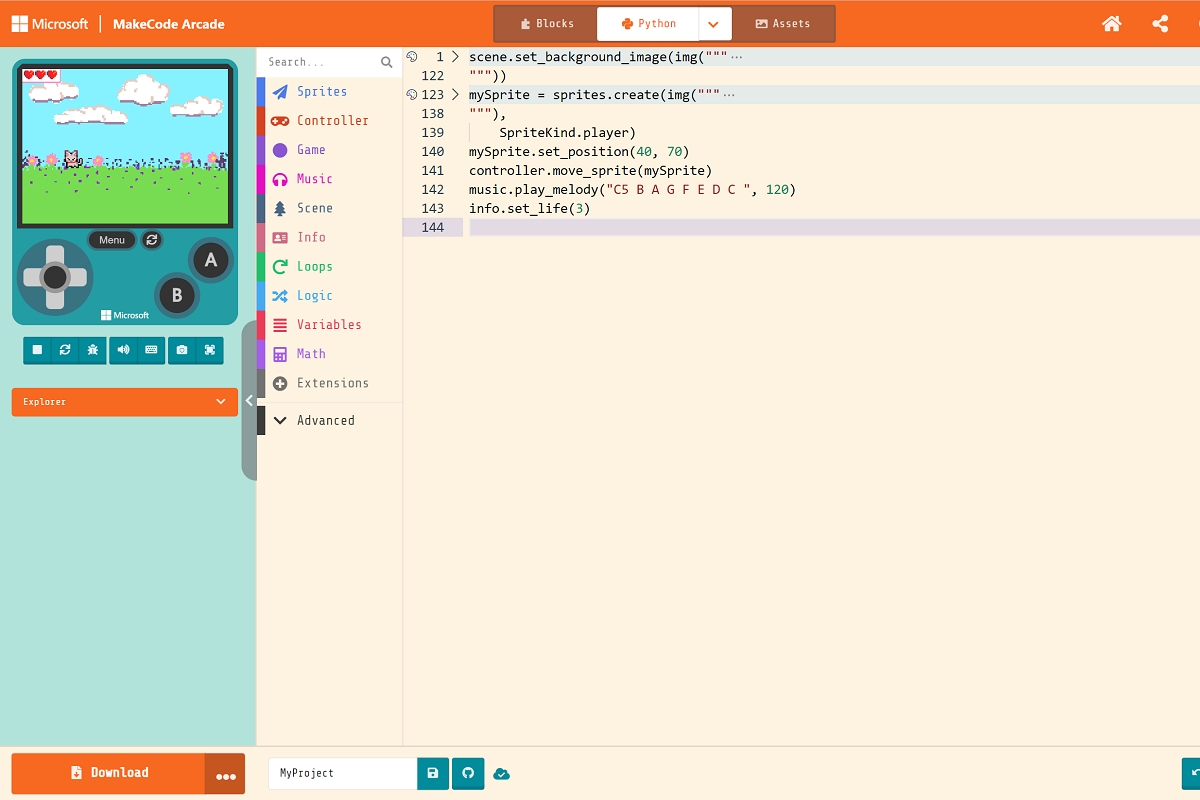 Microsoft MakeCode Arcade