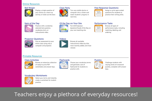 Teachers enjoy a plethora of everyday resources!