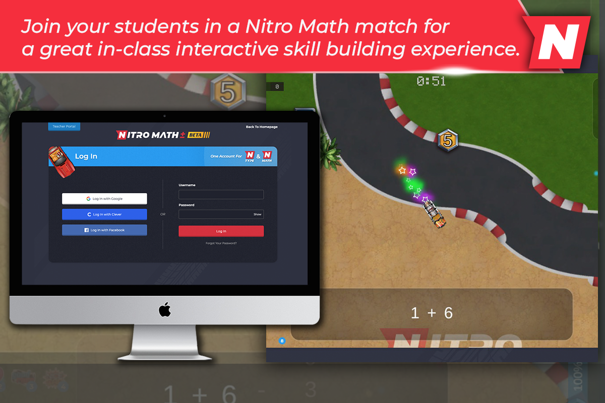 New Nitro Type teacher tools available through Clever