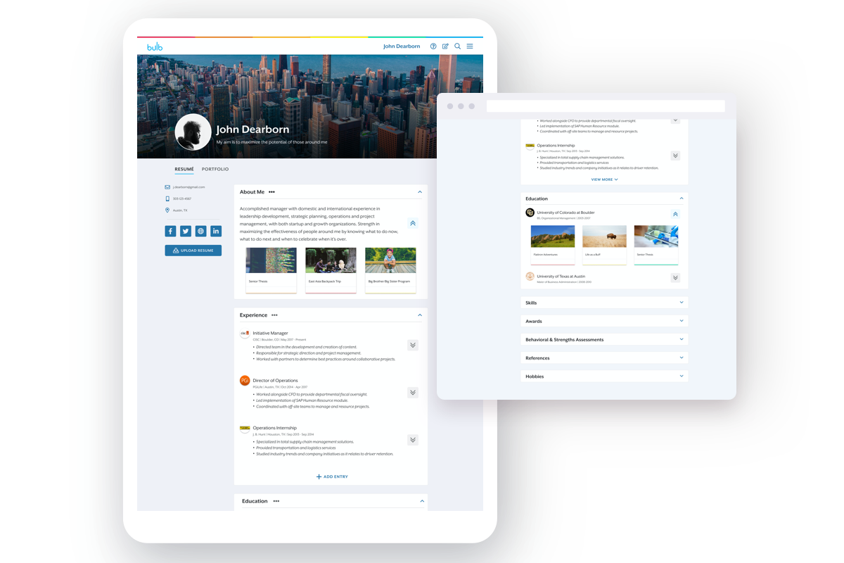 Show & tell your story with the world's first resume & portfolio in one. 