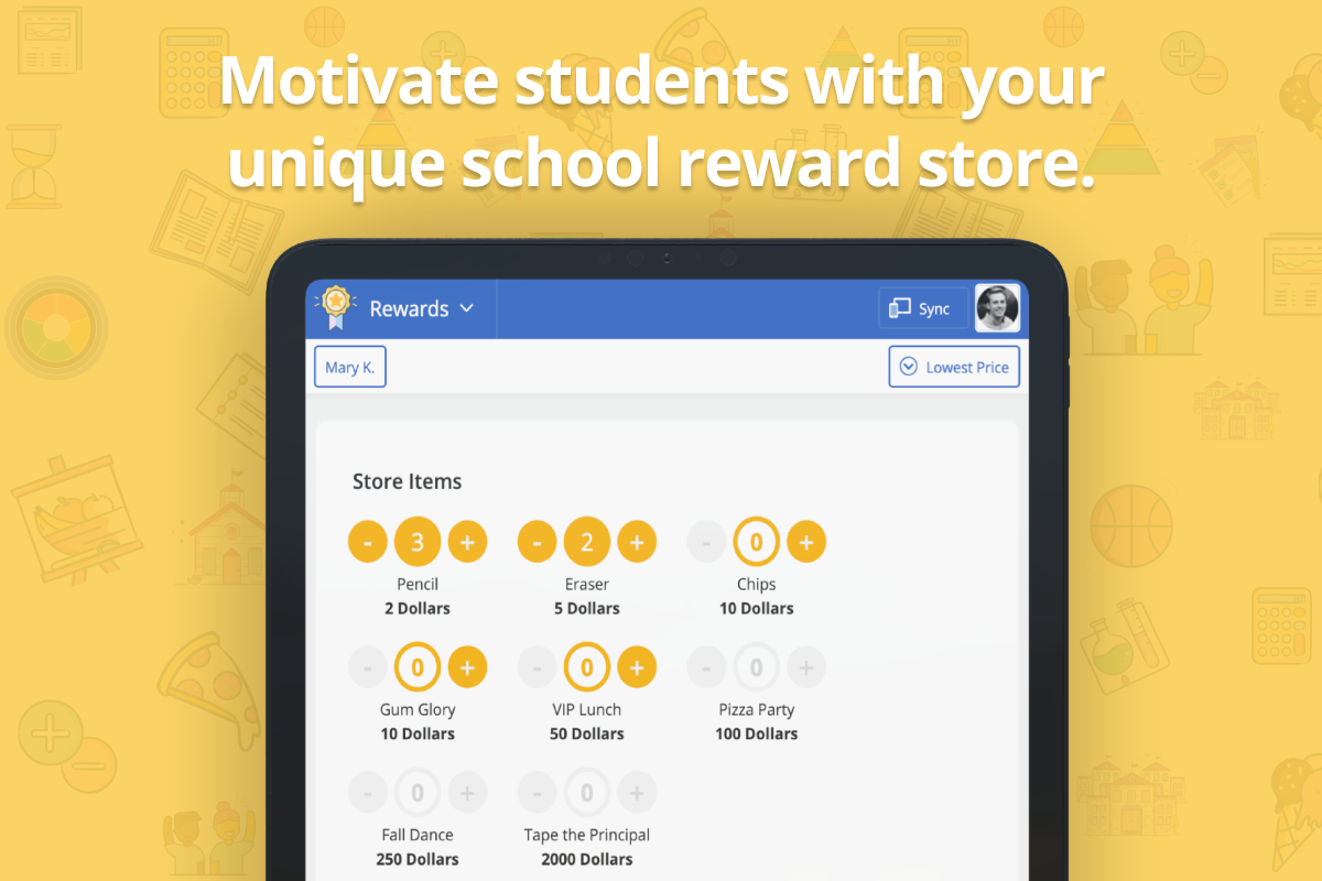 Motivate students with your unique rewards store.